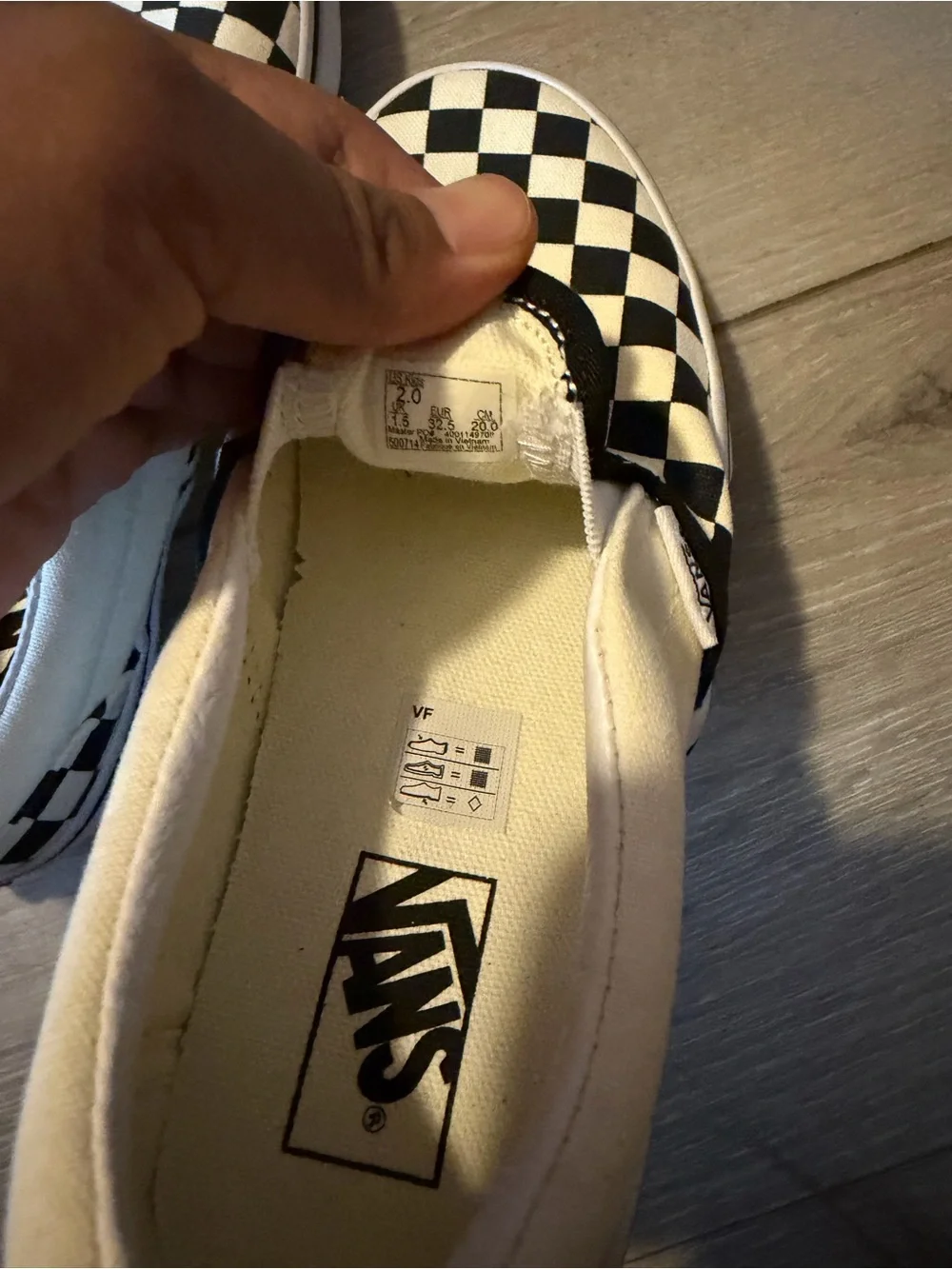 Vans iconic checkerboard